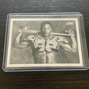 Score MLB 1990 Bo Jackson Football Card 697 Black & White